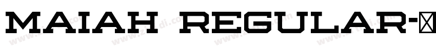 Maiah Regular字体转换